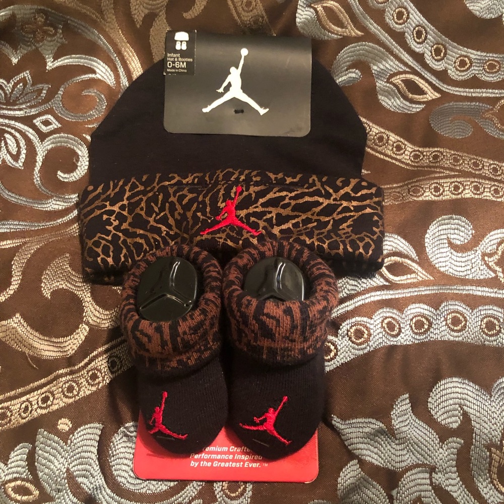 Jordan hat, and booties